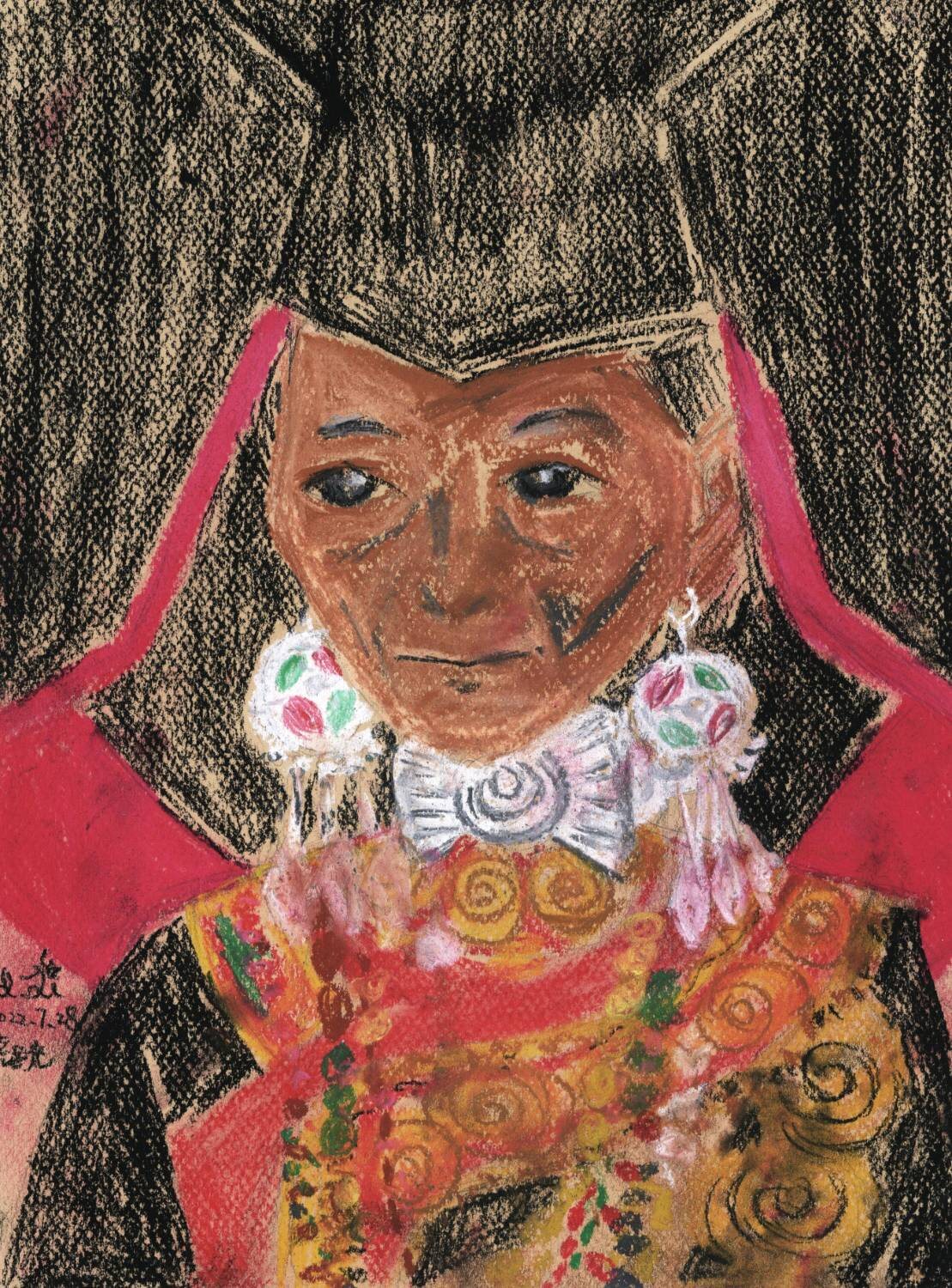 July 28, 2022, Tiger Leaping Gorge. Pastel.