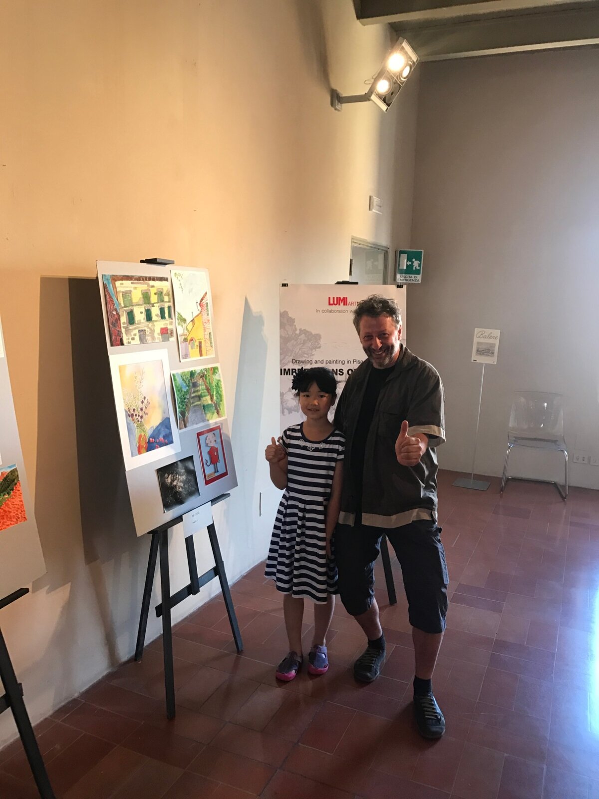 At the exhibition in Pisa, 2017.