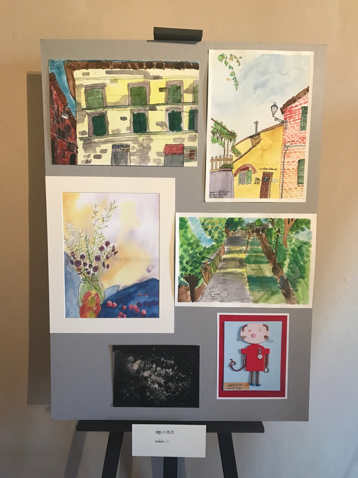 My board at the exhibition in Pisa, 2017.