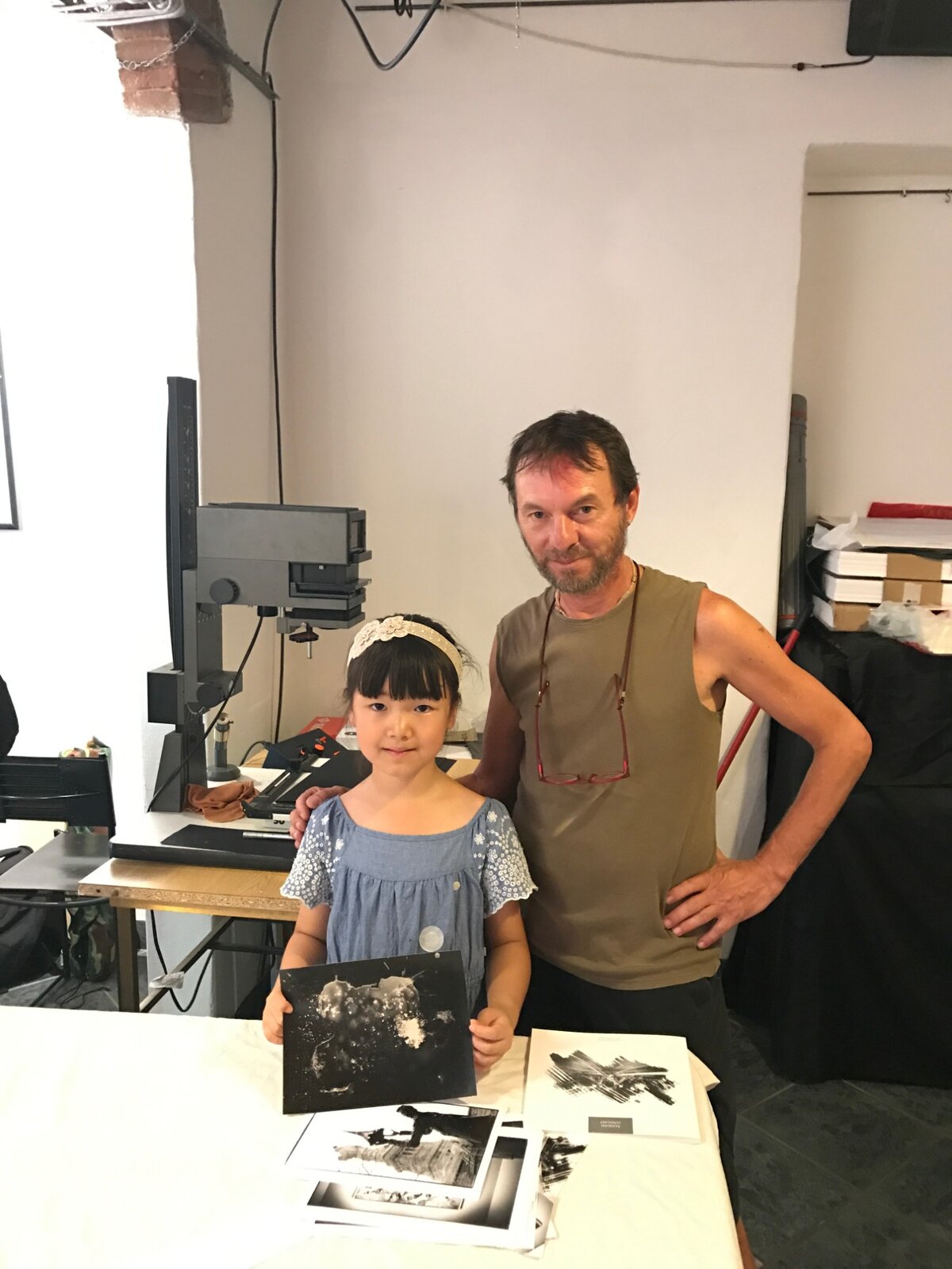 In a photography darkroom, 2017.