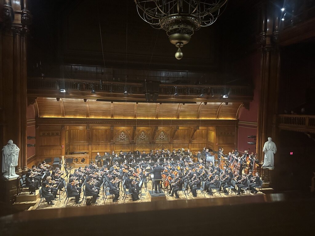 The Boston Youth Symphony Orchestra on stage at Sanders Theatre, October 13, 2024.