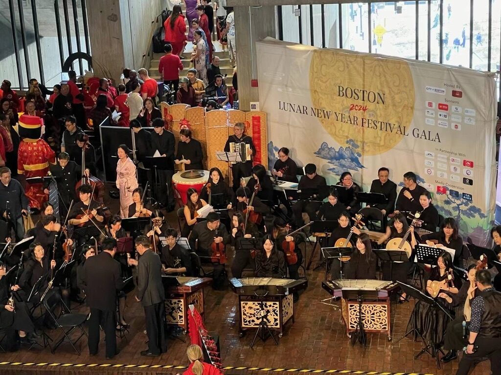 Boston Lunar New Year Festival Gala, Boston City Hall, 2024, with the Boston Chinese Musicians Association Orchestra.